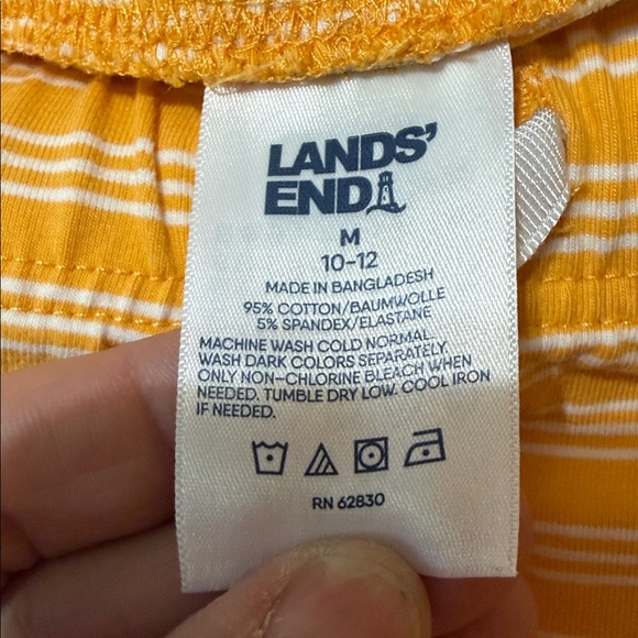Lands' End Yellow Striped pajama pants - Picture 2 of 4